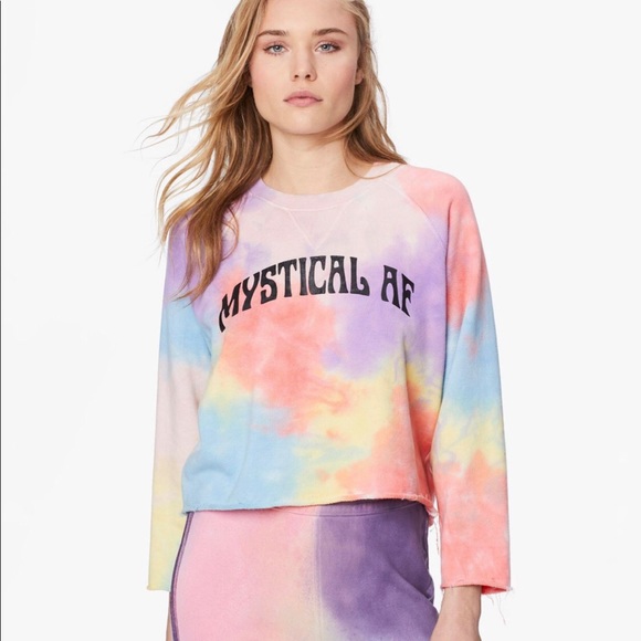 mother denim tie dye sweatshirt